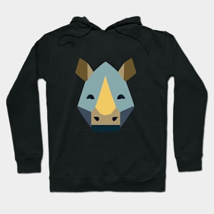 Geometric design of Rhino face Hoodie